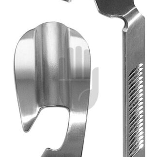 HB5871-01  ~ Kilner-Doughty Zungenspatel allein, Fig.1, 28x65mm mit seitlichem Ausschnitt ~