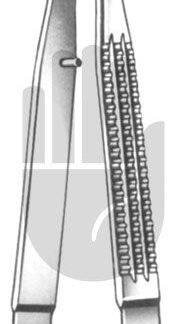 HB7443-02  ~ Millesi Mikro-Schere, gebogen, gezahnt, 16cm, ~