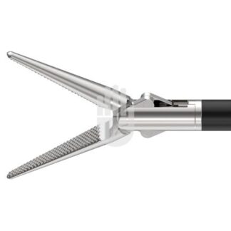 HF9971-37  ~ Hi-Class-Med - ENDOSCOPY    Monopolares Instrument,   5 mm, Arbeitslänge 330 mm, Lange Fasszange spitz, kreuzverzahnt, doppelbeweglich ~