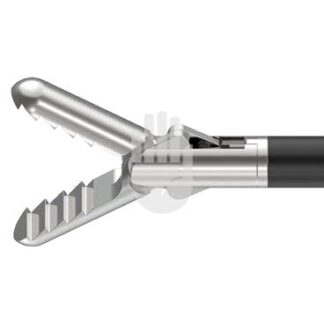 HF9971-53  ~ Hi-Class-Med - ENDOSCOPY    Monopolares Instrument,   5 mm, Arbeitslänge 330 mm, Extraktionszange mit retrograder Zahnreihe, doppelbeweglich ~