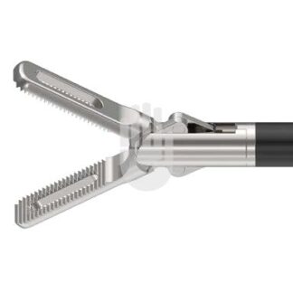 HF9972-04  ~ Hi-Class-Med - ENDOSCOPY    Monopolares Instrument,   5 mm, Arbeitslänge 450 mm, Dissektions-Fasszange, gefenstert, doppelbeweglich ~