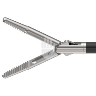 HF9972-05  ~ Hi-Class-Med - ENDOSCOPY    Monopolares Instrument,   5 mm, Arbeitslänge 330 mm, Lange Fasszange „Delphin“ mit Reservoir, doppelbeweglich ~