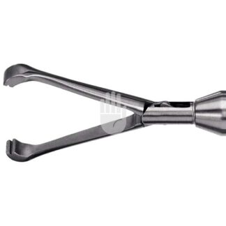 HF9972-63  ~ Hi-Class-Med - ENDOSCOPY    Monopolares Instrument,   10 mm, Arbeitslänge 330 mm, Fasszange mit DeBAKEY Zahnung, gefenstert, doppelbeweglich ~