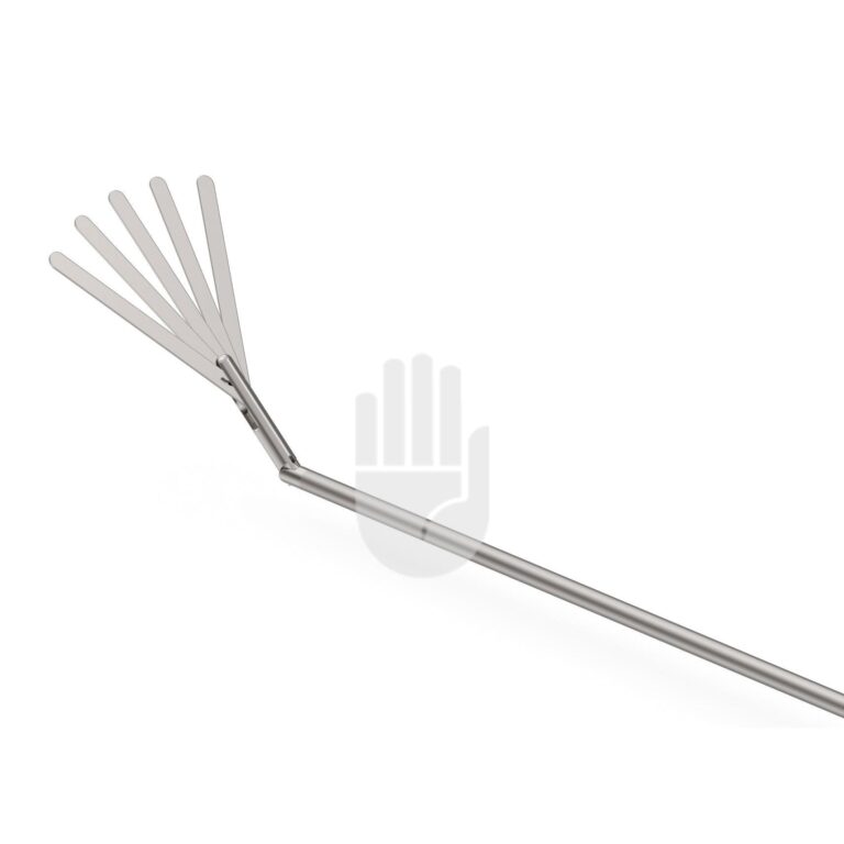 HL2807-33 HL2807-33  ~ Hi-Class-Med - ENDOSCOPY    Fächerretraktor,   5 mm, Arbeitslänge 330 mm, 5 Finger, 42 mm Spreizung, aufschwenkbar 45  ~