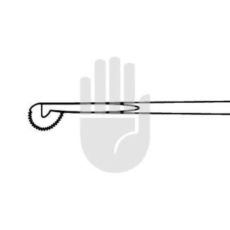 HL3850-15  ~ Hi-Class-Med - ENDOSCOPY    Rosettenmesser, gezahnt, gerade, Arbeitslänge 114 mm, mit Dreieck Griff ~