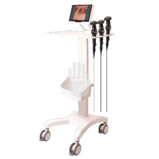 HL9600-30  ~ Hi-Class-Med - ENDOSCOPY    Endoskopie-Trolley f. flex. Endoskope für bis zu 6 flexiblen Endoskope inkl. Halterung für Bildprozessor (8"u.10“) Ablagefläche für Notebook 59 x 39 cm ~