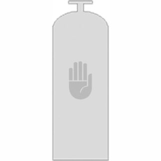 HF9531  ~ Argon-Gasflasche 4.6, 5l 200 bar, Anschluss nach DIN 477 Nr. 6 m. Maße  Höhe 60cm, ~