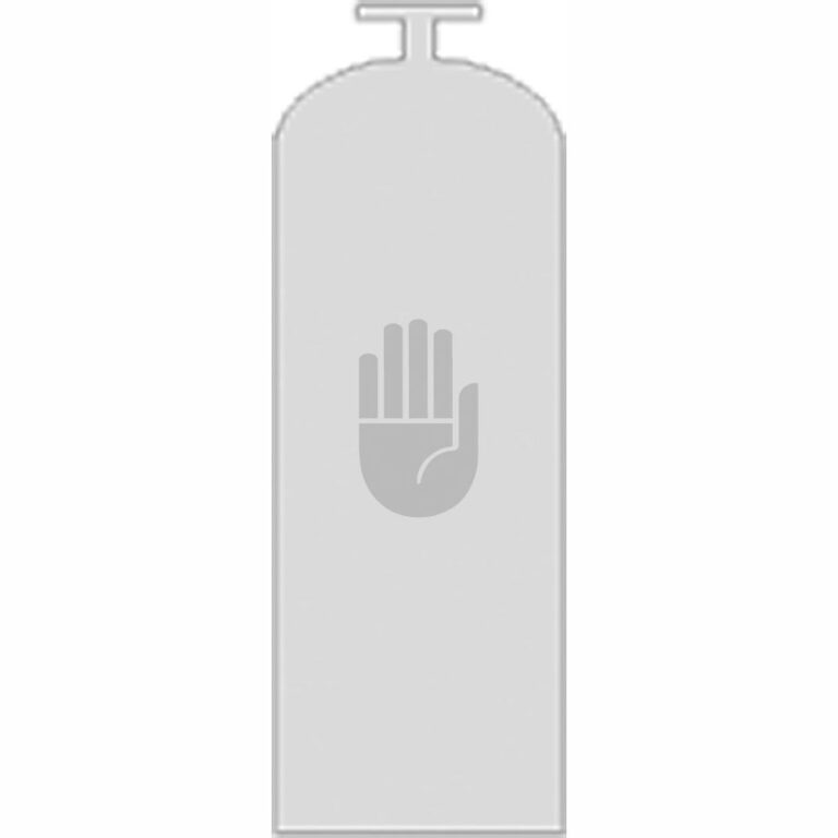 HF9531 HF9531  ~ Argon-Gasflasche 4.6, 5l 200 bar, Anschluss nach DIN 477 Nr. 6 m. Maße  Höhe 60cm, ~