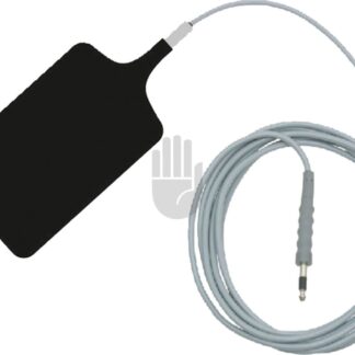 HF9550-40  ~ Gummi-Neutralelektrode für Kinder, 8x15cm, mit Kabel 4,5m und Stecker 6,3mm ~