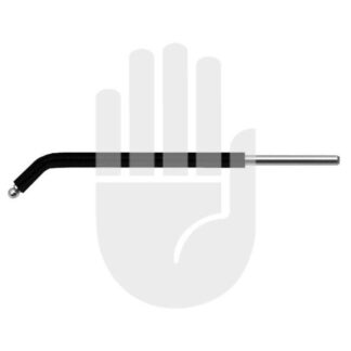 HF9801-33  ~ Monopolare Elektrode   1,6mm, Fig. 33, starr, 45  abge- winkelt, Kugel,   1,7mm, VE = 1 Pack á 5 Stck ~