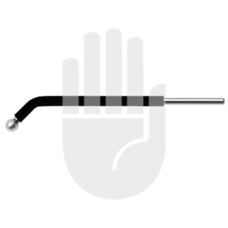 HF9801-34  ~ Monopolare Elektrode   1,6mm, Fig. 34, starr, 45  abge- winkelt, Kugel,   3,0mm, VE = 1 Pack á 5 Stck ~