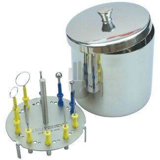 HF9900-40  ~ Elektrodenbehälter kpl. mit Einsatz, Deckel und 10 Standard-Elektroden, Schaft   4mm ~