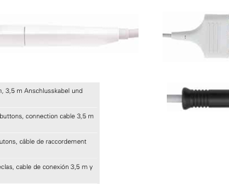 HF9729-40  ~ Argon-Elektrodenhandgriff für 4mm Elektroden, mit 2 Tasten, 3,5m Anschlußkabel, 3-Pin + Luer-look ~