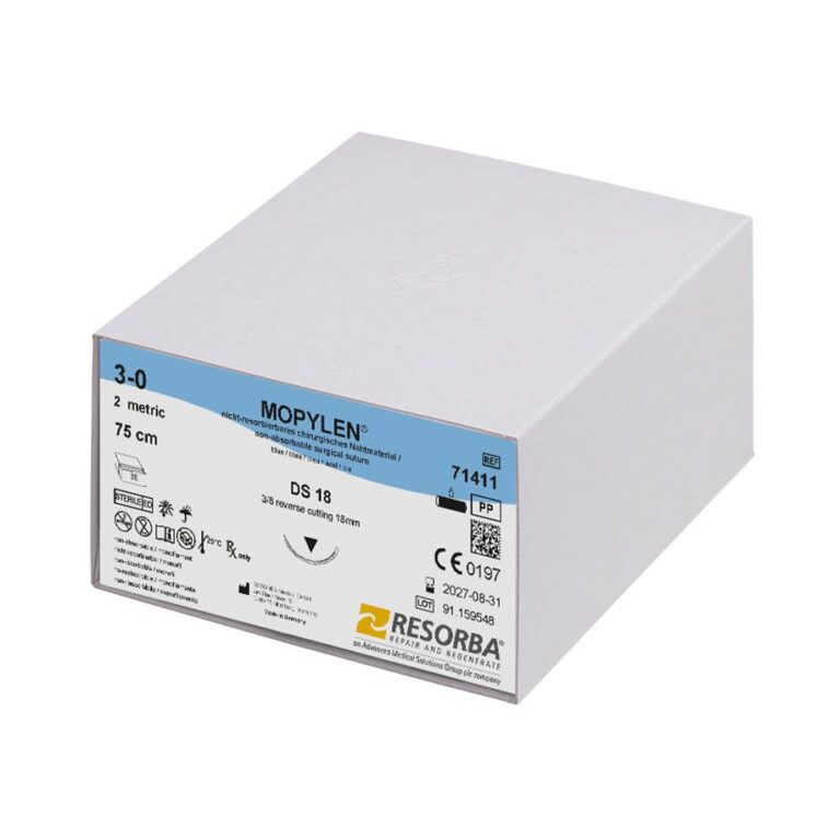 71411 71411  ~ MOPYLEN® blau, 3 0 USP, DS18, Länge 75cm ~