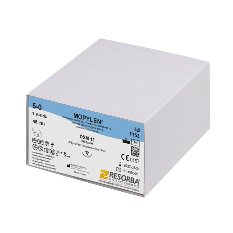 7153 7153  ~ MOPYLEN® blau, 5 0 USP, DSM11, Länge 45cm ~
