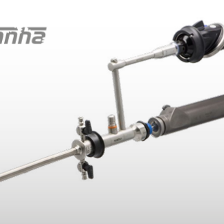 8970407  ~ Richard Wolf Pinranha-Serie; Morescope 0  (Sonderoptik für die Morcellation) mit Stablinsen-System; starr, mit parallelem Olulareinblick; 24 Ch. ; Nutzlänge  199 mm; Arbeitskanal für Instrumente bis 4,8  mm; Spülung über 24,5 26Ch. Schaft