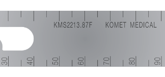 KMS2213.87F  ~ Sägeblatt Saw Blade - KMS - Rostfreier Stahl Stainless Steel - Aesculap (alt) - 90 x 22,0 x 1,27 mm ~