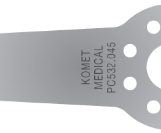 PC532.045STE  ~ Sägeblatt Saw Blade - KM - Rostfreier Stahl Stainless Steel  - 22,0 * 7,9 * 0,3 0,4 mm - DePuy Synthes Colibri ~
